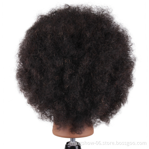 Wholesale top quality Professional Afro Hair Styling Make Up  afro mannequin training head with human hair